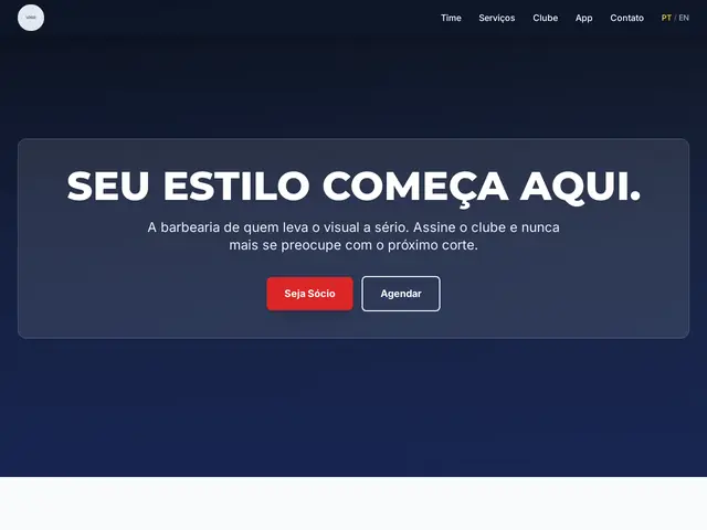 Template de site para barbearia